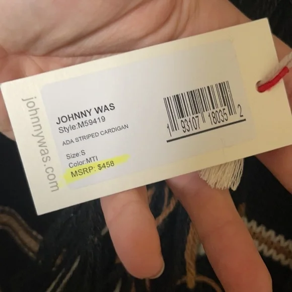 *NEW* JOHNNY WAS NWT ALPACA ADA FRINGED CARDIGAN - Picture 9 of 10